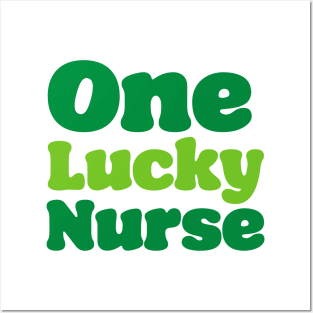 'One Lucky Nurse' St. Paddy's Day T-Shirt Posters and Art